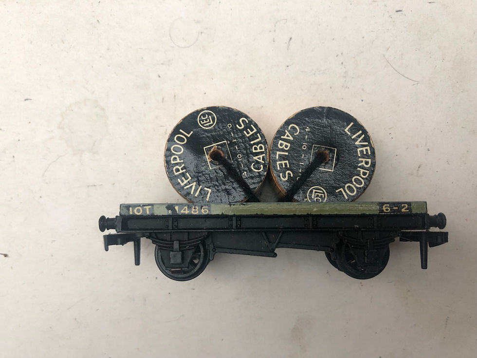 Thumbnail: FLAT BED WAGON WITH LIVERPOOL CABLE LOAD (plastic couplings)
