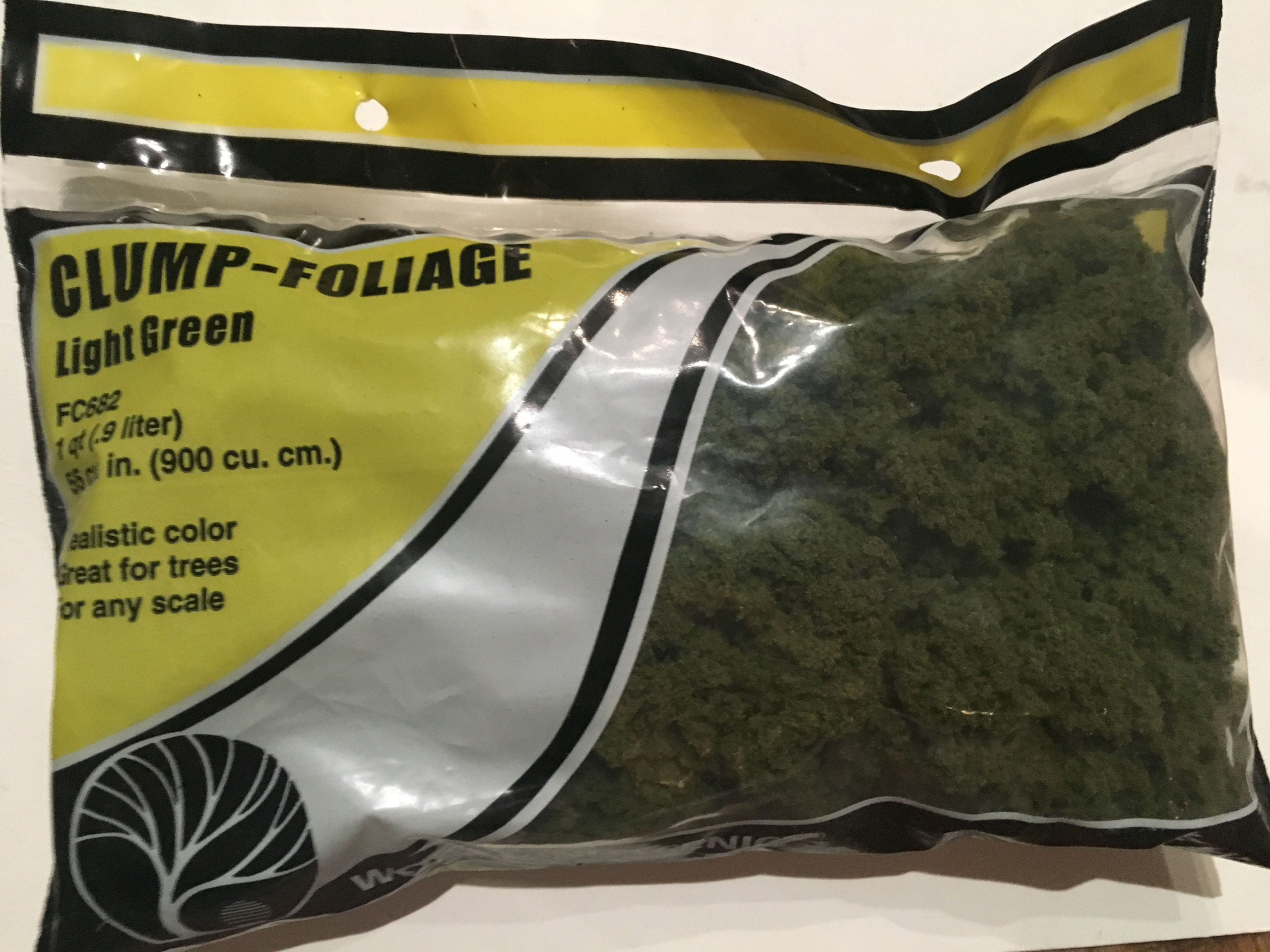 WOODLAND SCENICS FC682 CLUMP FOLIAGE LIGHT GREEN