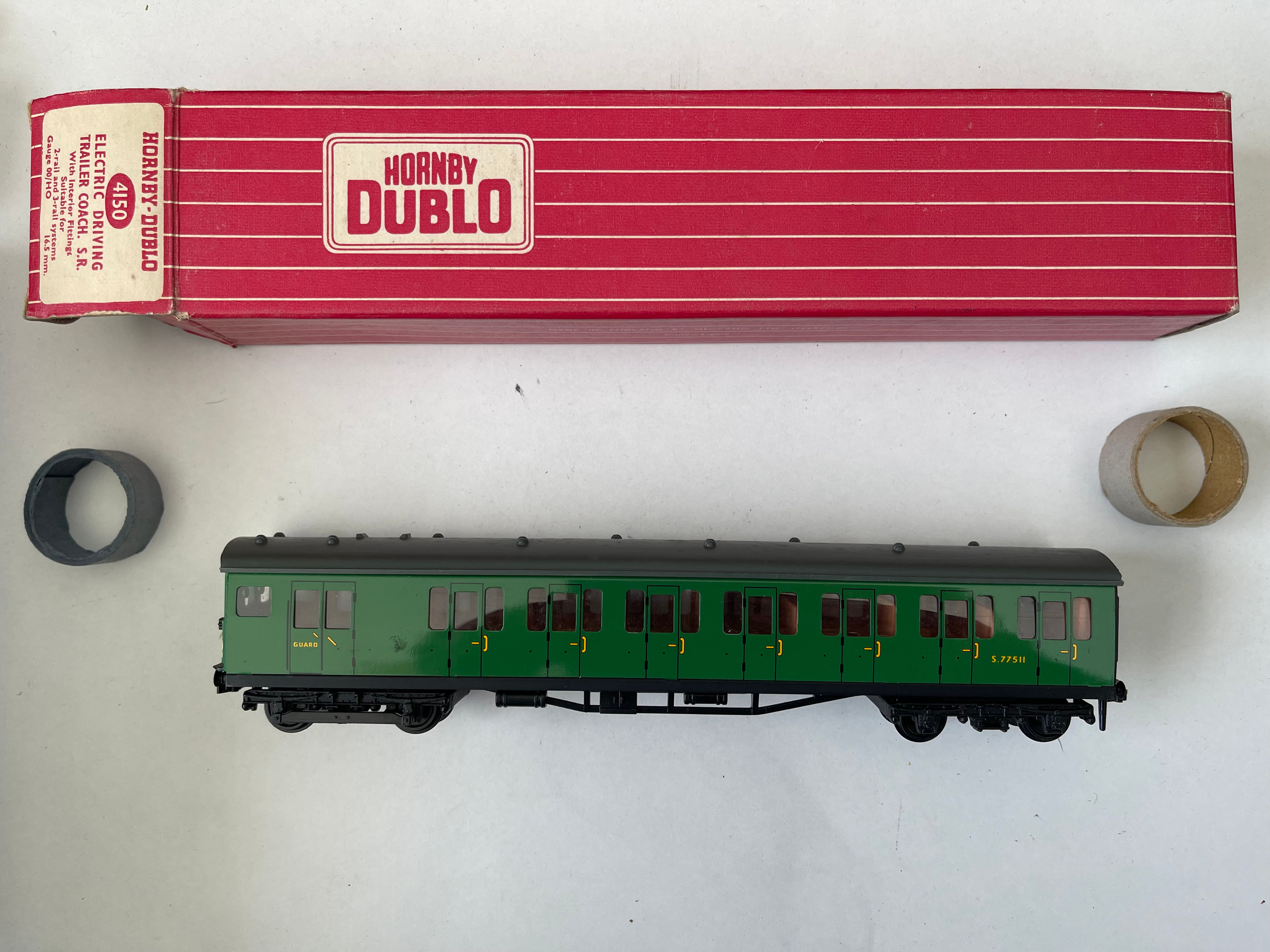 4150 S.R. ELECTRIC DRIVING TRAILER COACH - S77514 - BOXED RARE DARK ROOF