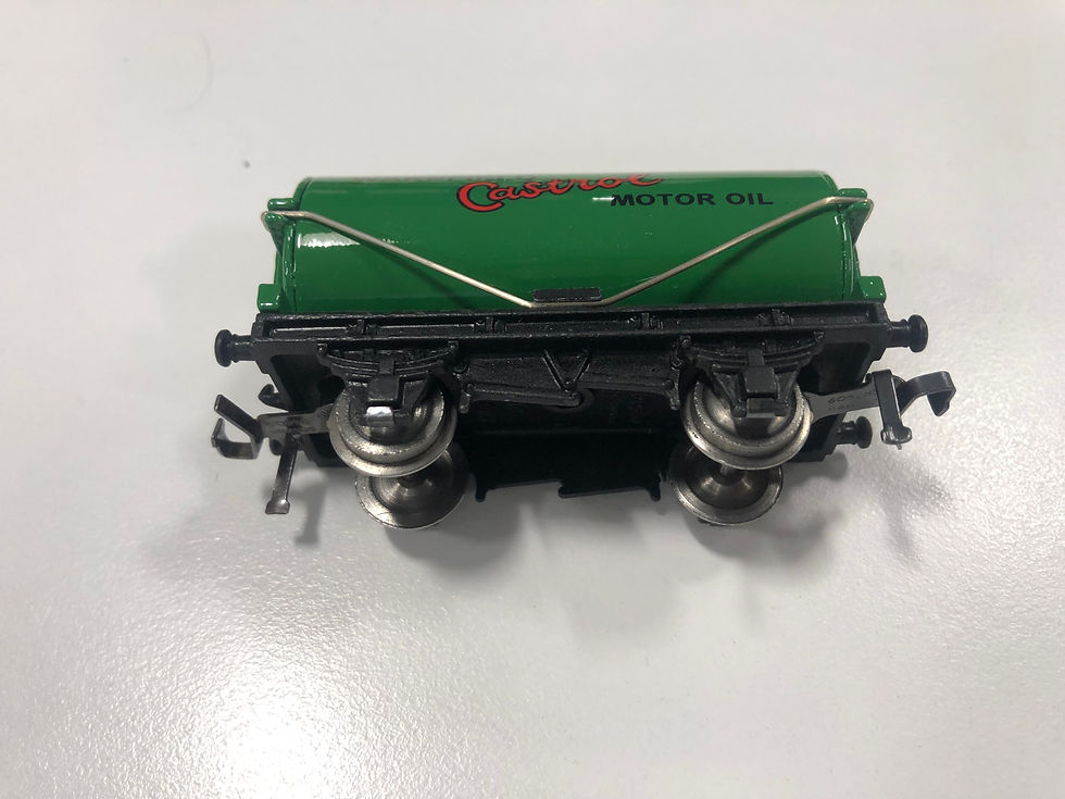 Thumbnail: CASTROL MOTOR OIL TANKER WAGON (GREEN) - 3 RAIL