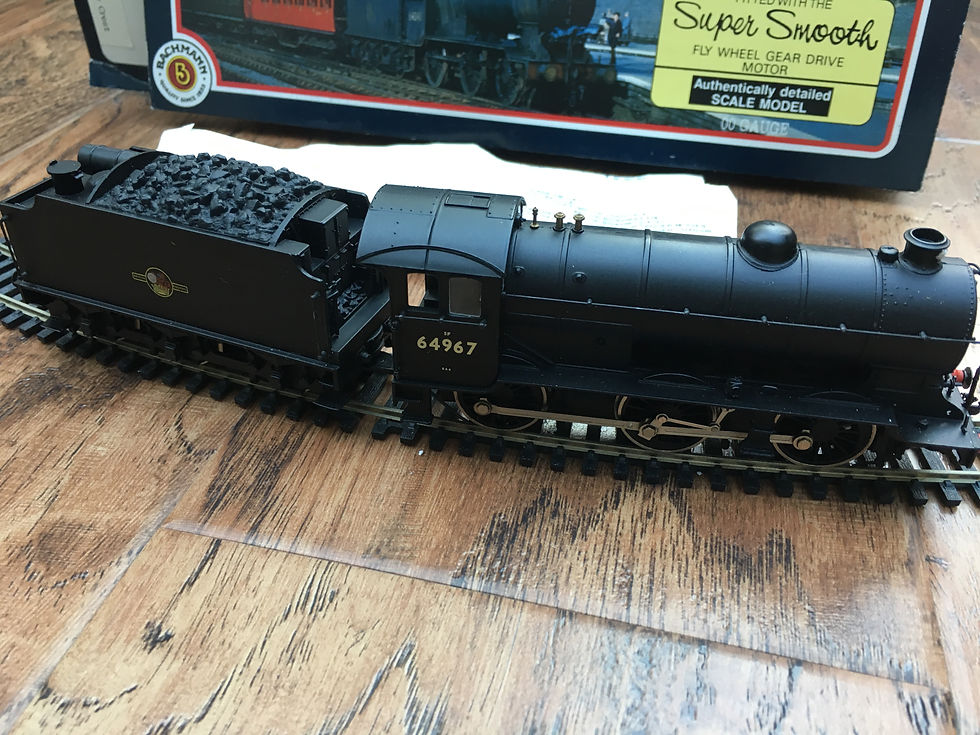 Thumbnail: 31-852 J39 64967 BR BLACK L/CREST LOCO & TENDER