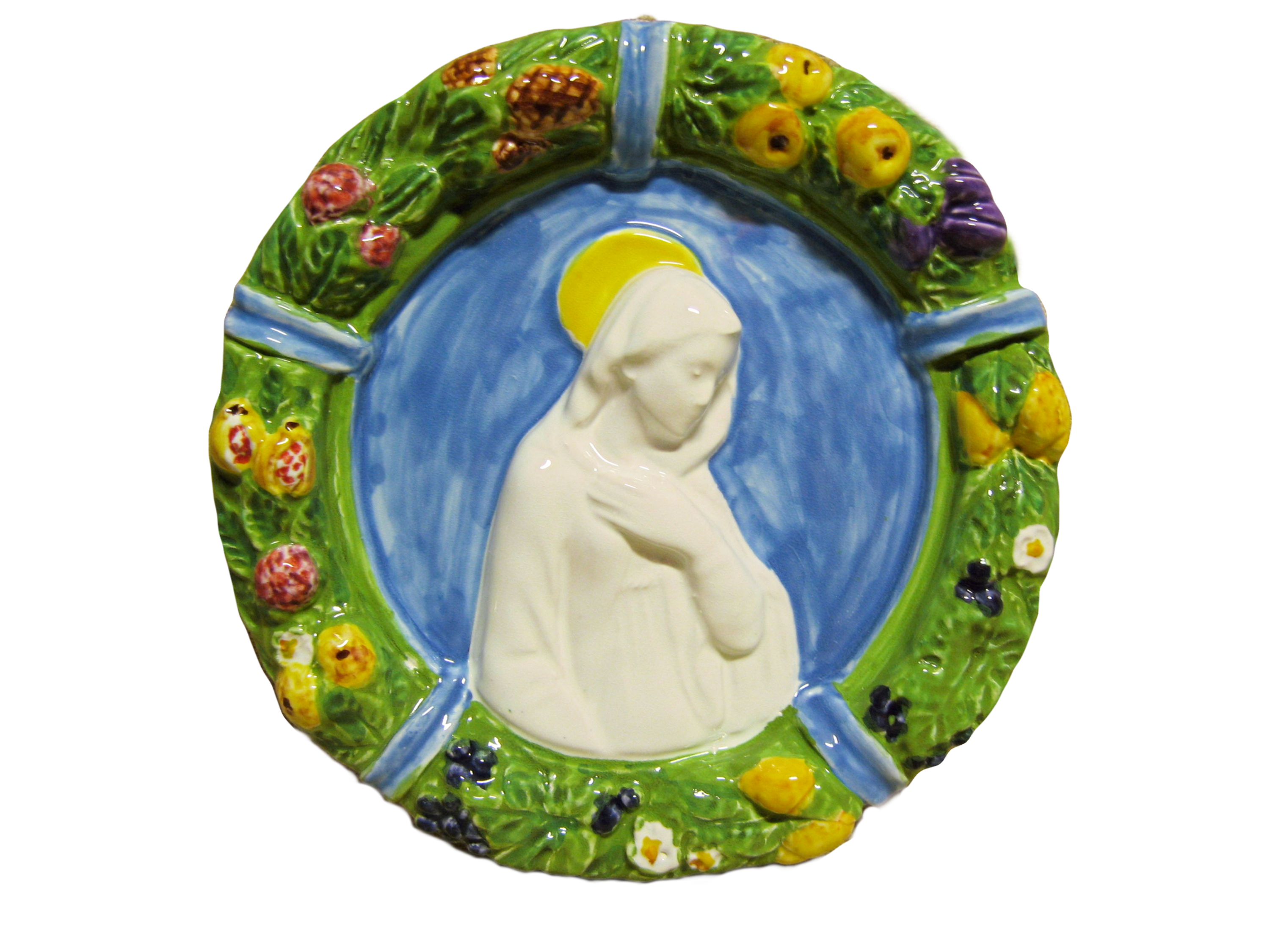 Madonna  della Robbia policroma  cm 23