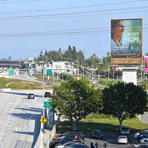 City of Hope digital spectacular in Huntington Beach by PJX Media OOH Experts
