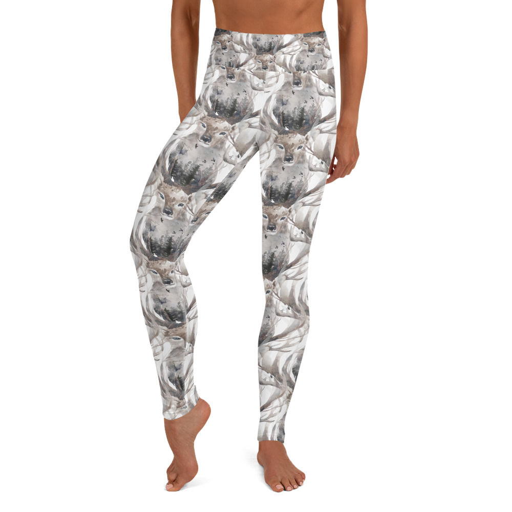 Womens Leggings Mystic Forest Deer Buck