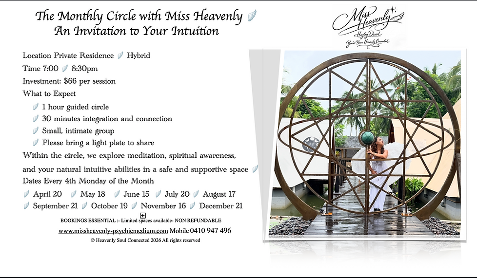 An Invitation for Intuition Miss Heavenly Psychic Medium -Hayley David