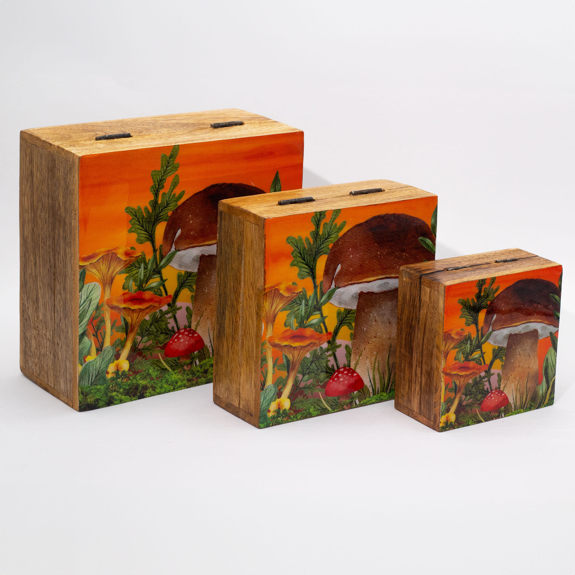 Enamelled Boxes Mushroom - Yellow