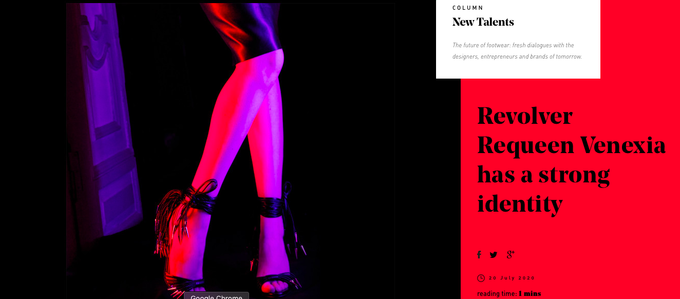 REVOLVER REQUEEN on Italian Shoes.