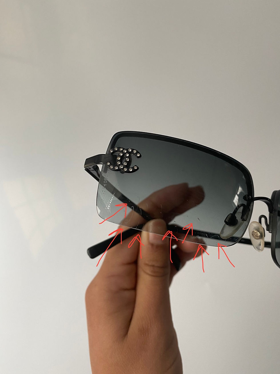 Thumbnail: Vintage Chanel Rhinestone Sunglasses 