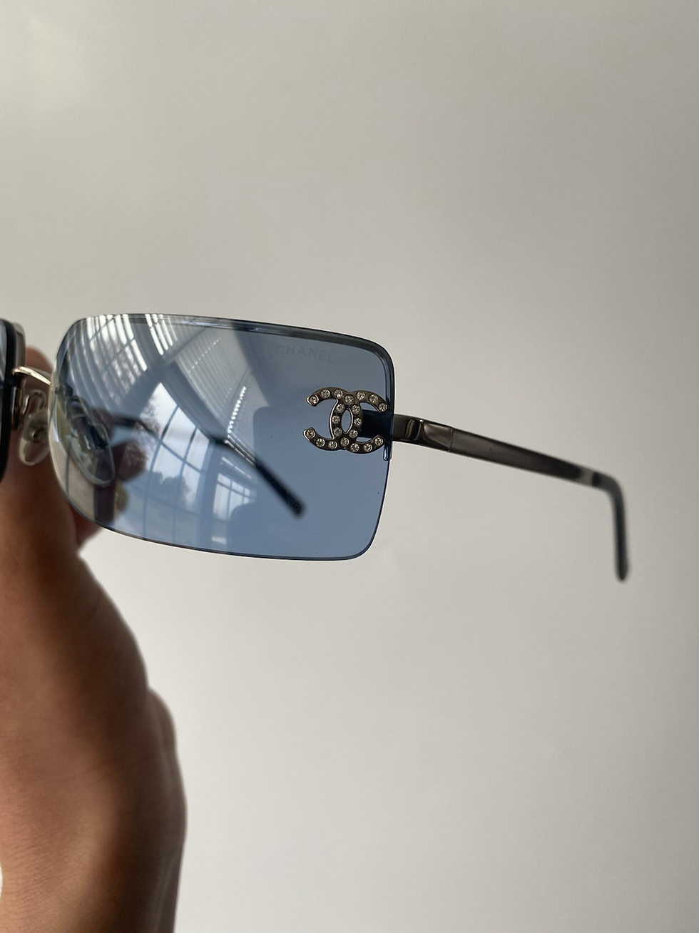 Thumbnail: Vintage Chanel Rhinestone Sunglasses 