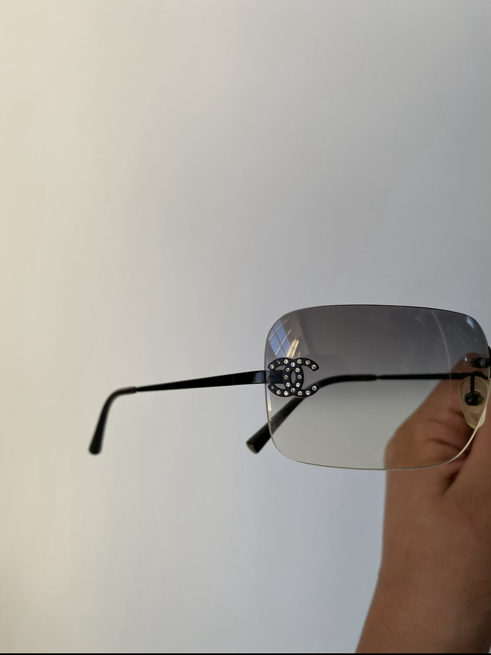 Thumbnail: Vintage Chanel Rhinestone Sunglasses