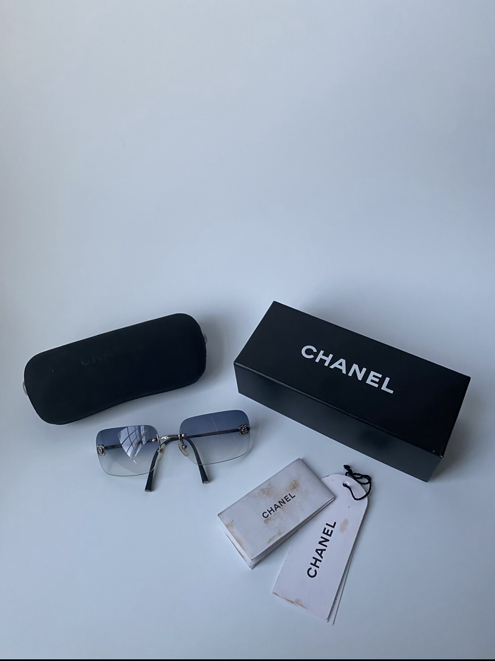 Thumbnail: Vintage Chanel Rhinestone Sunglasses 