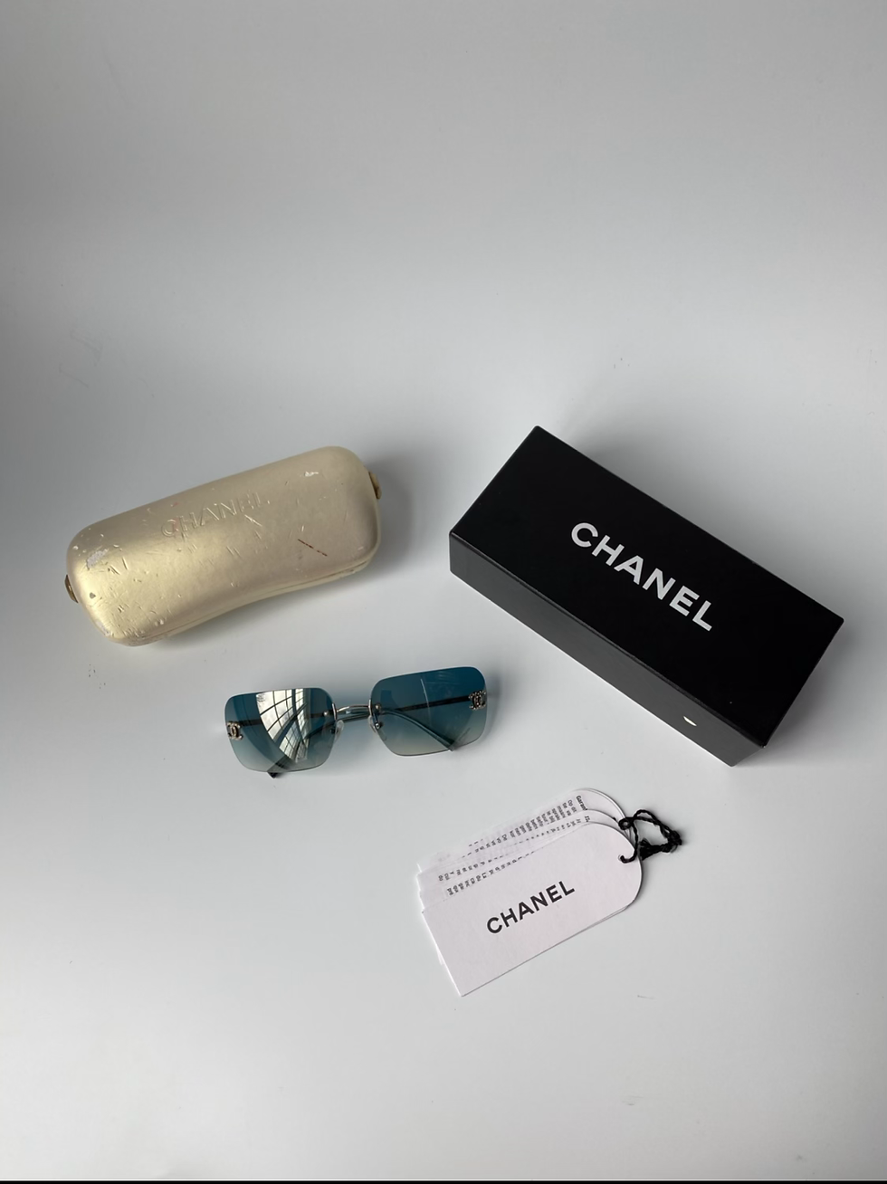 Thumbnail: Vintage Chanel Rhinestone Sunglasses 