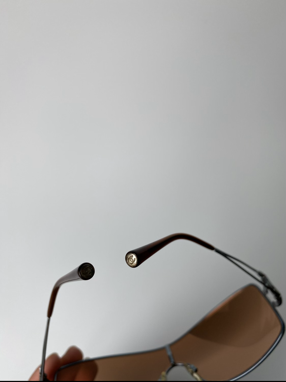 Thumbnail: Vintage Chanel Side Logo Rhinestone Sunglasses 