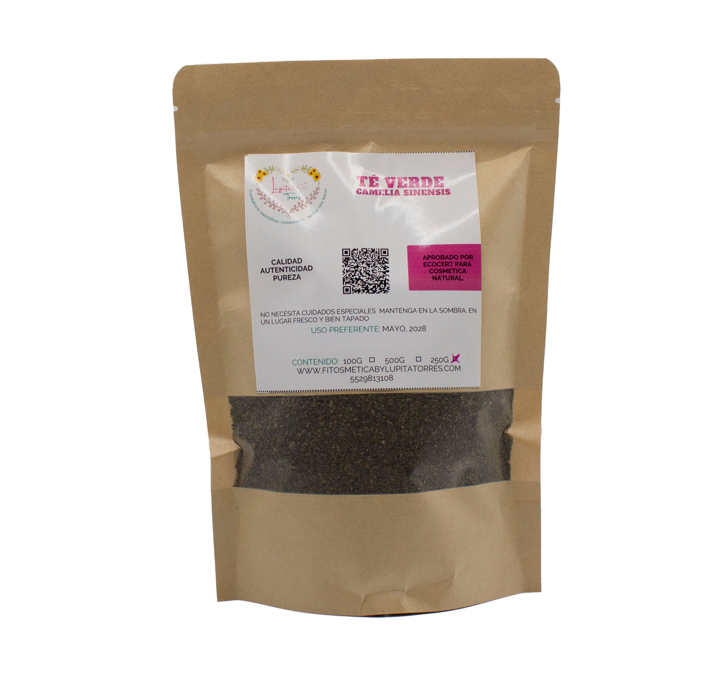 Té verde seco, hojas. Calidad premium