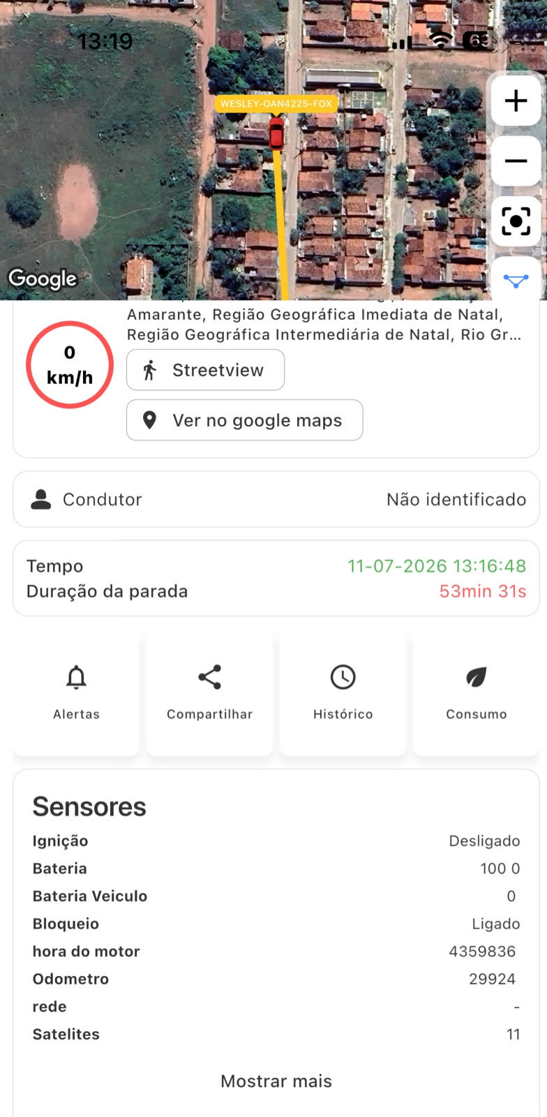 configuração app