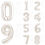 Miniatura: Single Silver Number Balloon Tower