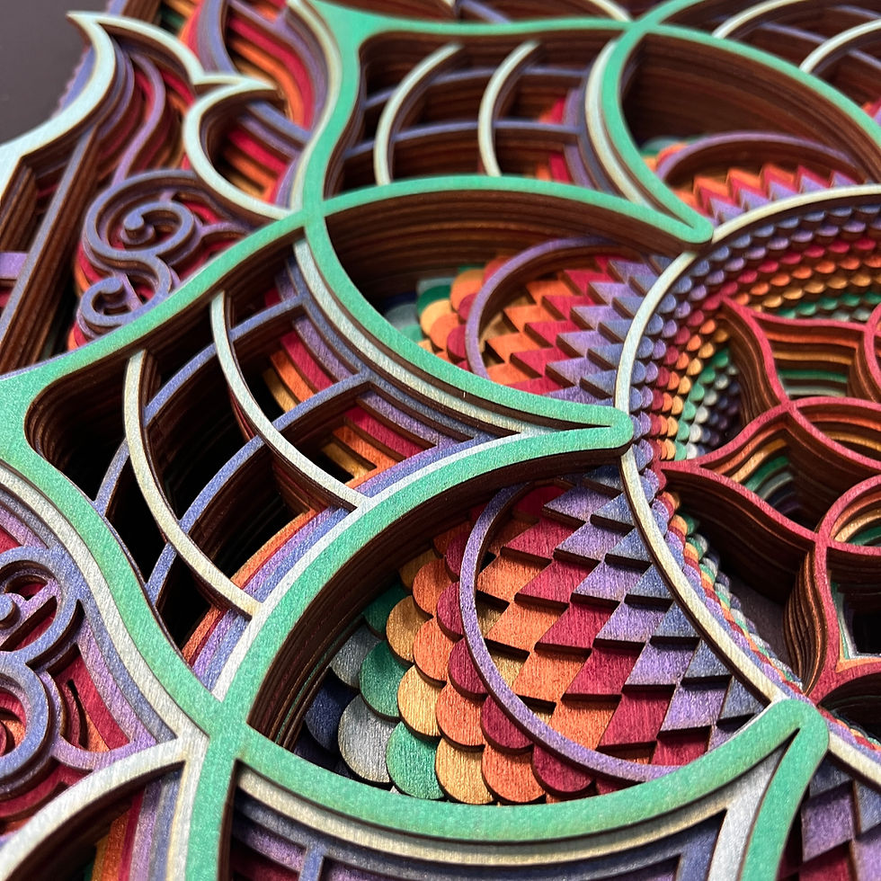Thumbnail: Metallic Rainbow Koi Fish Scales Mandala