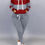 Miniatura: LW Plus Size Striped Drawstring Tracksuit Set Autumn Women Hoodie Pants