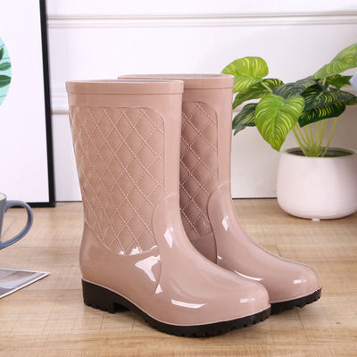 Thumbnail: Rain Boots Woman Water Shoes Women Slip On Keep Warm Non-Slip Boots Women Lluvia