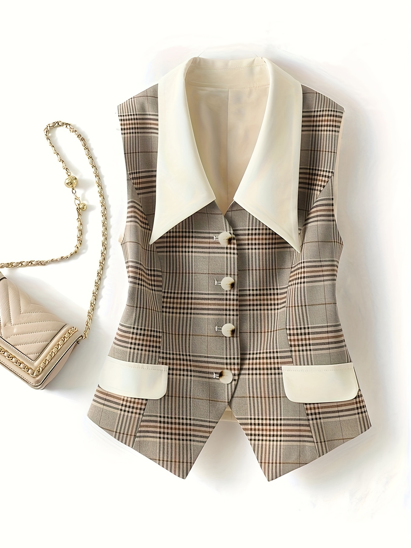 New Casual Lapel Single Breasted Elegant Waistcoat Vest