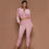 Miniatura: Spring Autumn Winter Linter 2 Piece Set Women Trousers Long Sleeves Solid Zipper