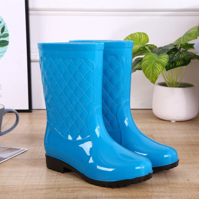 Thumbnail: Rain Boots Woman Water Shoes Women Slip On Keep Warm Non-Slip Boots Women Lluvia