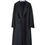 Miniature : Winter 20% Cashmere Coat Female Mid-length Loose Black Wool Coat 