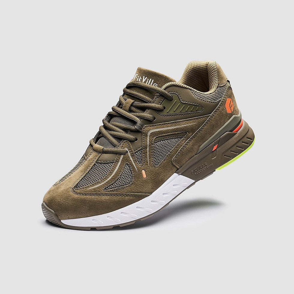 Thumbnail: FitVille Men's Rebound Core Shoes - Army Green