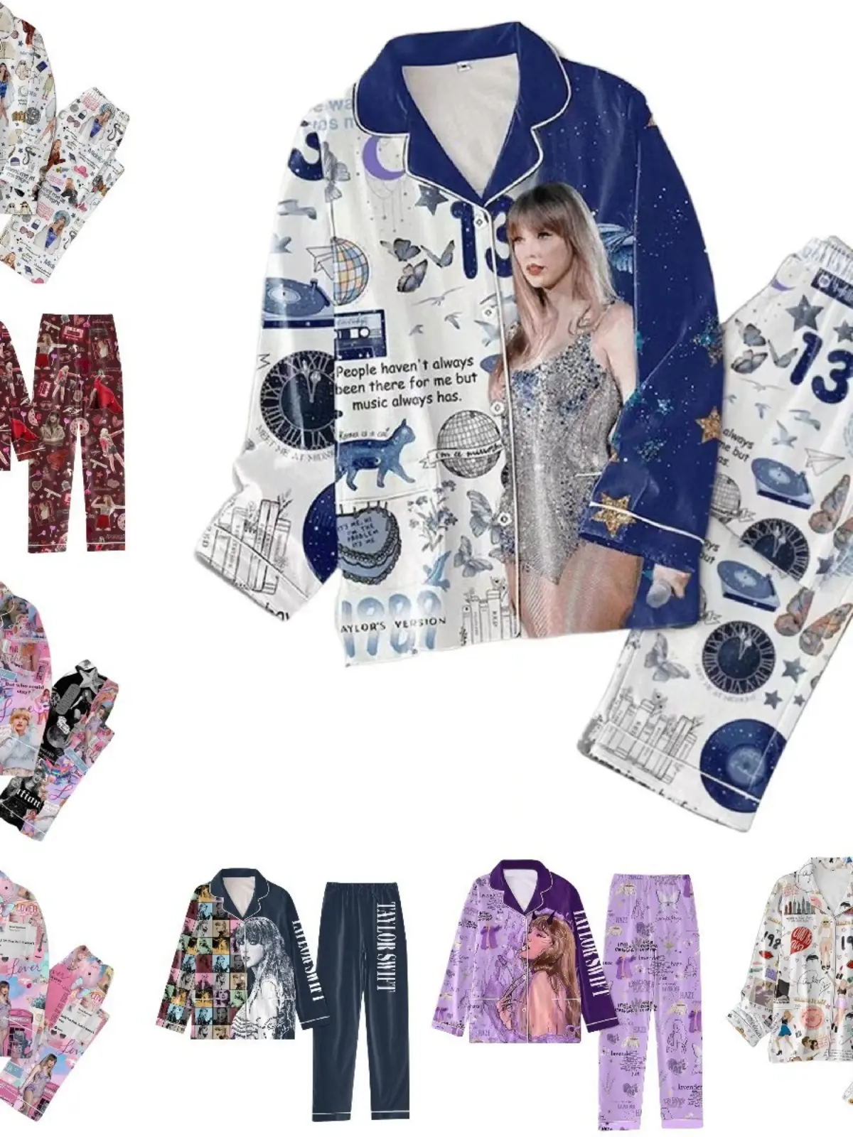 Print Comfortable Long Sleeve Pajamas Women's Homewear Suit