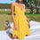 Miniatura: Women Summer Lace Short Dresses Casual V Neck Boho Ruffle Sleeveless A Line Beac