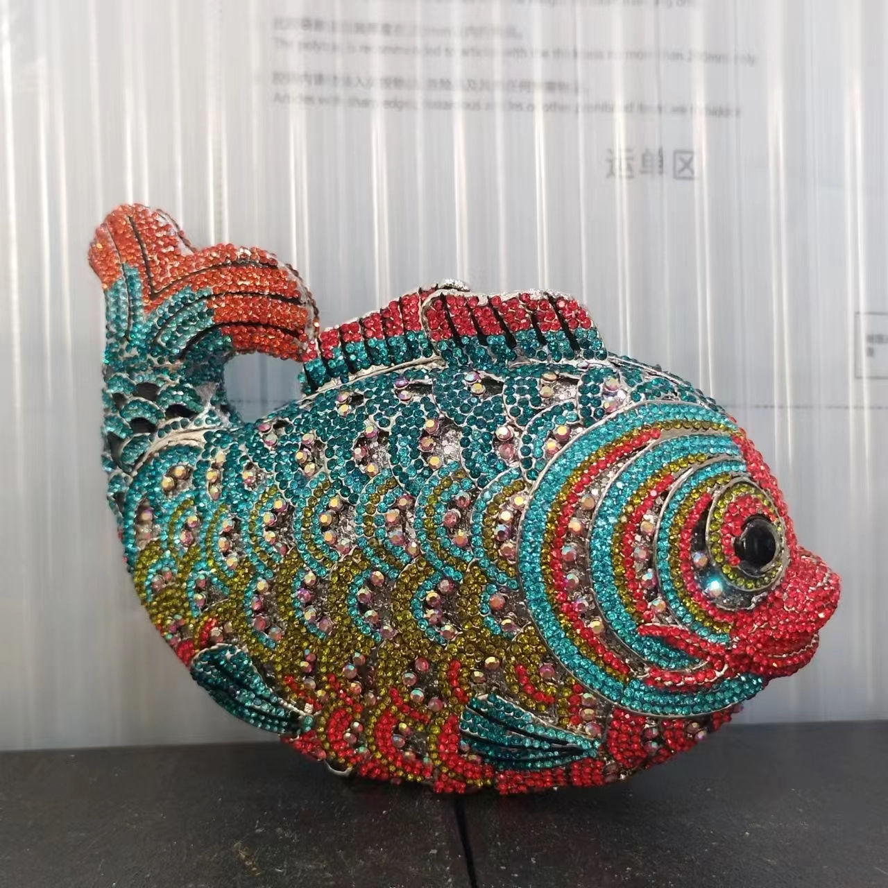 XIYUAN Animal Luxury Crystal Evening Bag Fish diamonds party purse pochette soir