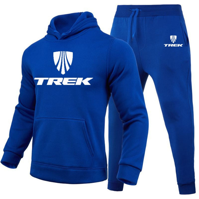 Miniature : Unisex Tracksuits Hooded Sports Suit Men Women Casual Print Hoodie and Pants 