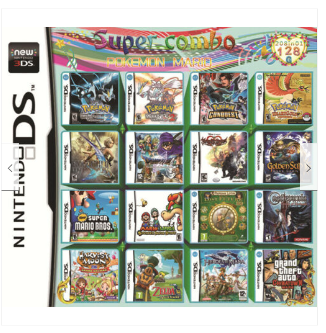 Thumbnail: All in one DS Games Cartridge Gaming Video Games For DS DS Lite DSi 3DS 2DS