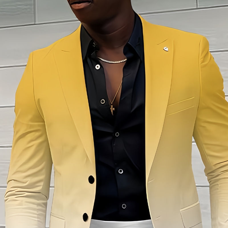 Men Spring Autumn New British Style Suit Casual Gradient with Mens Long Pants fo