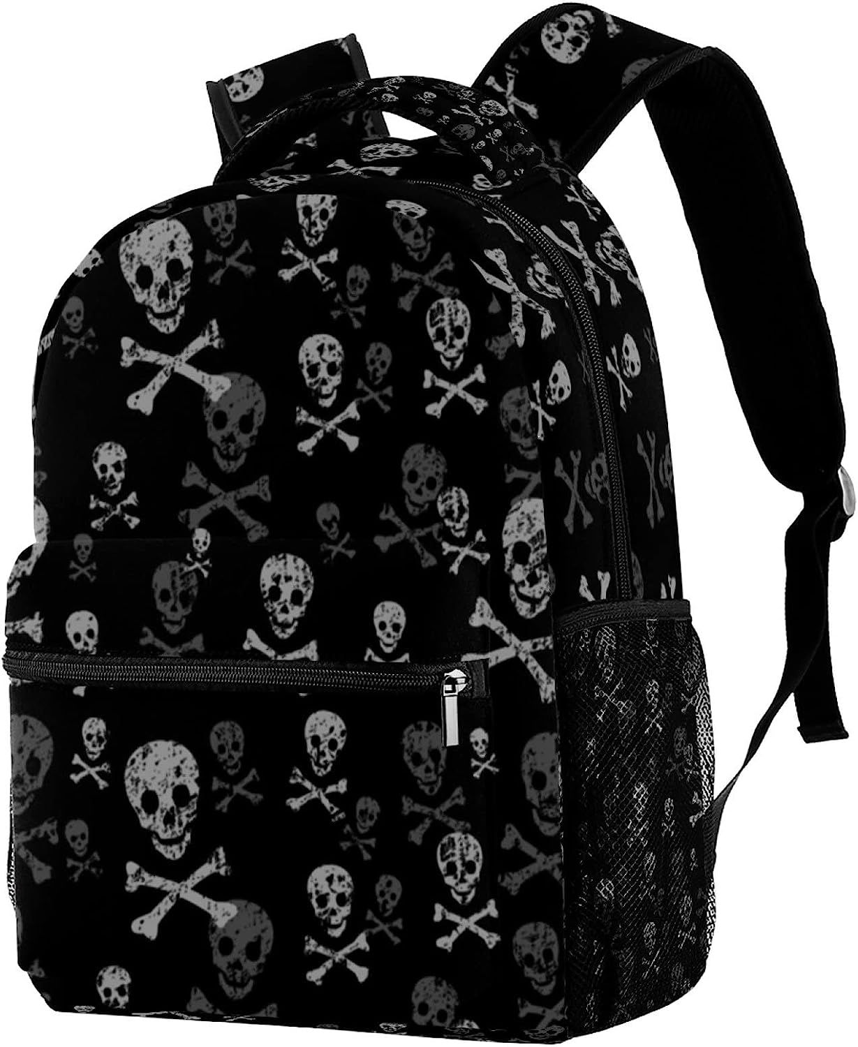 Skull and Bone Backpack Boys Girls School Book Bag Travel Hiking Camping Daypack