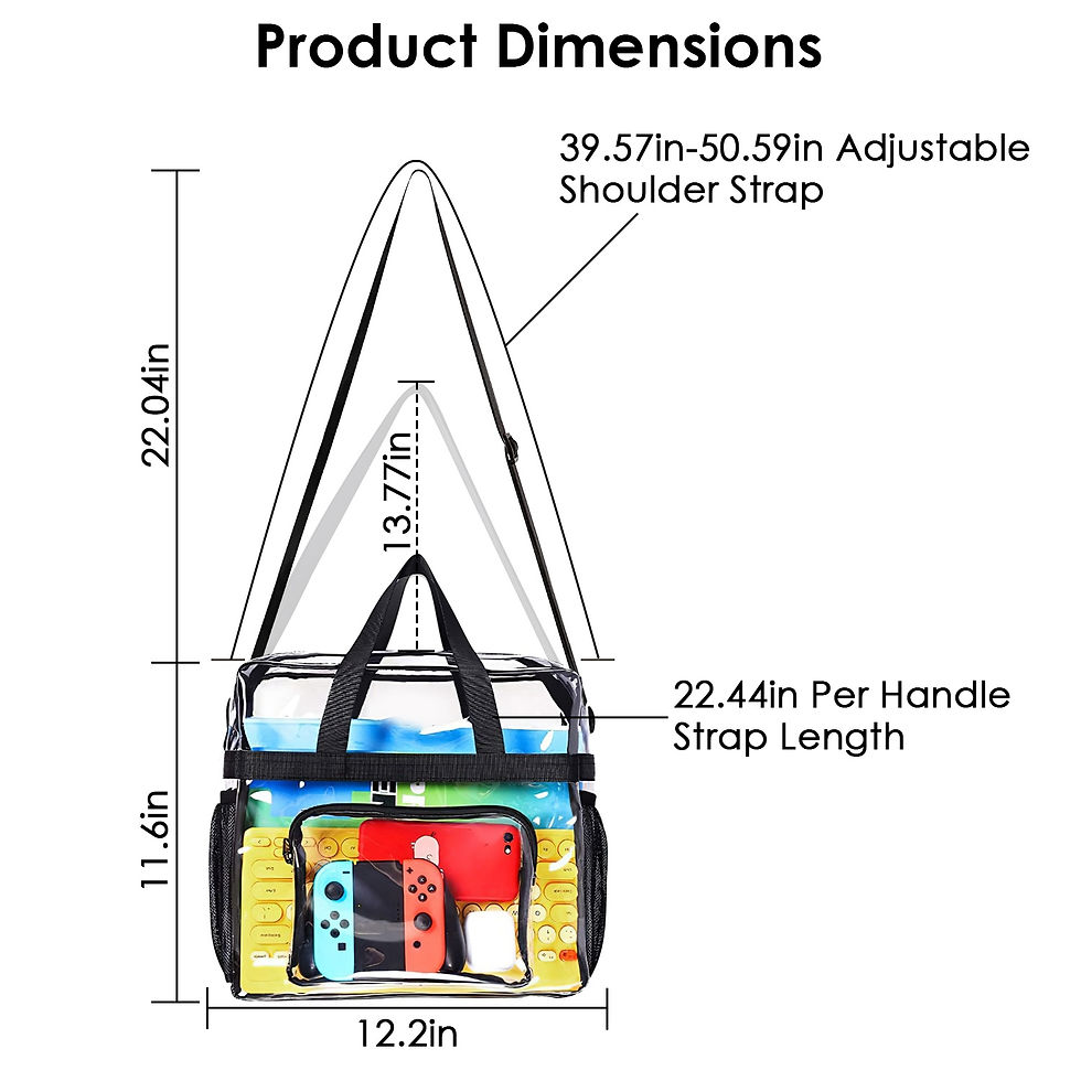 Miniatura: Clear Crossbody Bag Stadium Approved Clear Transparent Shoulder Bag See Through 
