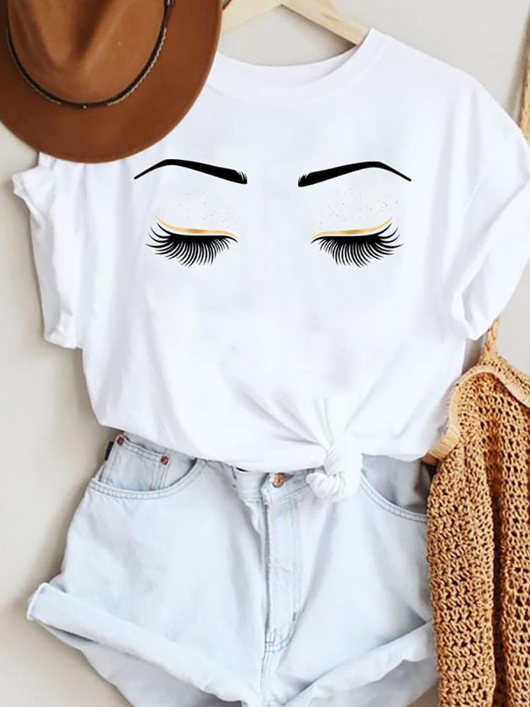 Miniatura: 2024 Women Make Up Eyes Funny New Eye Eyelash Fashion Cartoon Summer