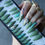 Miniature : Olive green Salon Stiletto false nails DIY crystal glitter Fake nails full set