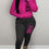 Miniature : LW Plus Size Gradient Geometric Print Kangaroo Pocket Tracksuit Set DropShoulder