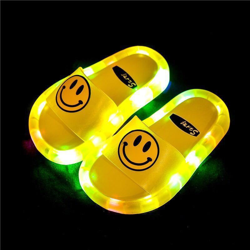 Thumbnail: Luminous children's slippers, fashionable crystal shoes, sparkling colored light