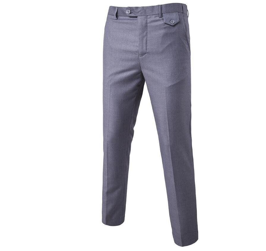 Thumbnail: Men's Pants Relaxed Flat Front Straight-Fit Suit Dress Pant
