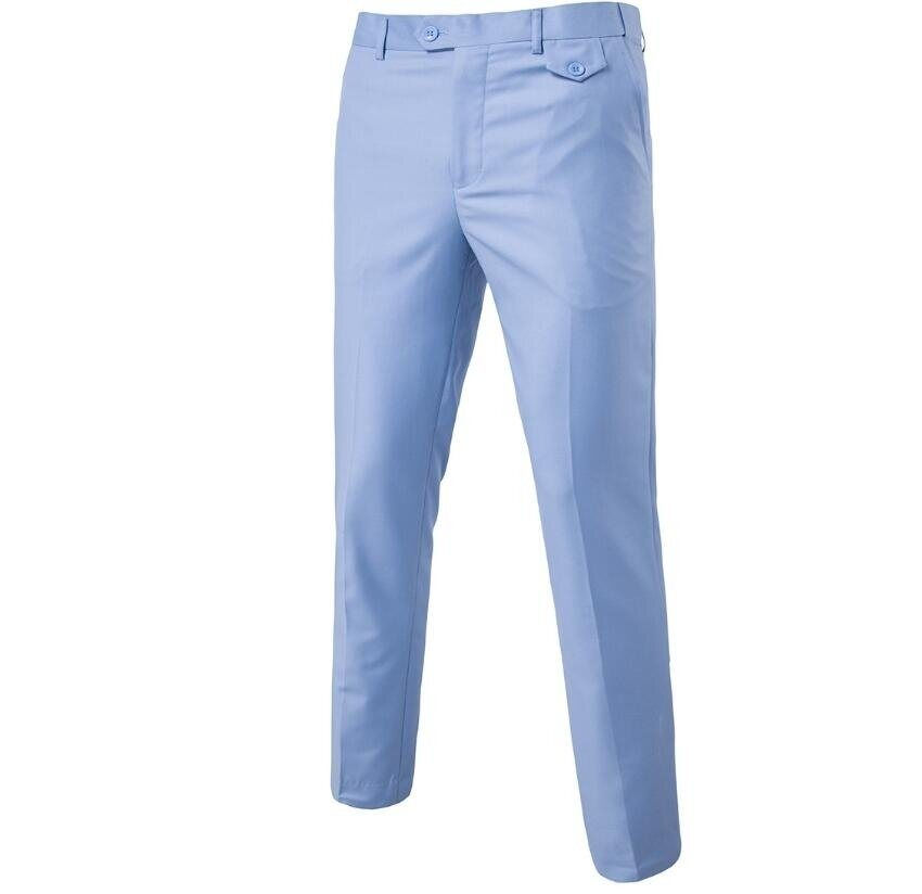 Thumbnail: Men's Pants Relaxed Flat Front Straight-Fit Suit Dress Pant