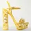 Miniatura: Luxury Printed Platform Sandals Round Open Toe Block High Heeled Ankle Buckle St