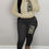 Miniature : LW Plus Size Gradient Geometric Print Kangaroo Pocket Tracksuit Set DropShoulder