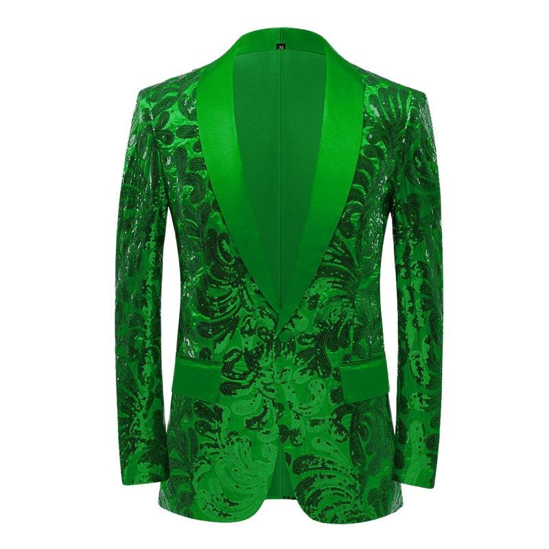 Fashion Men Sequin Suit Jacket 2024 New Men's Luxurious Wedding Dance Party Perf