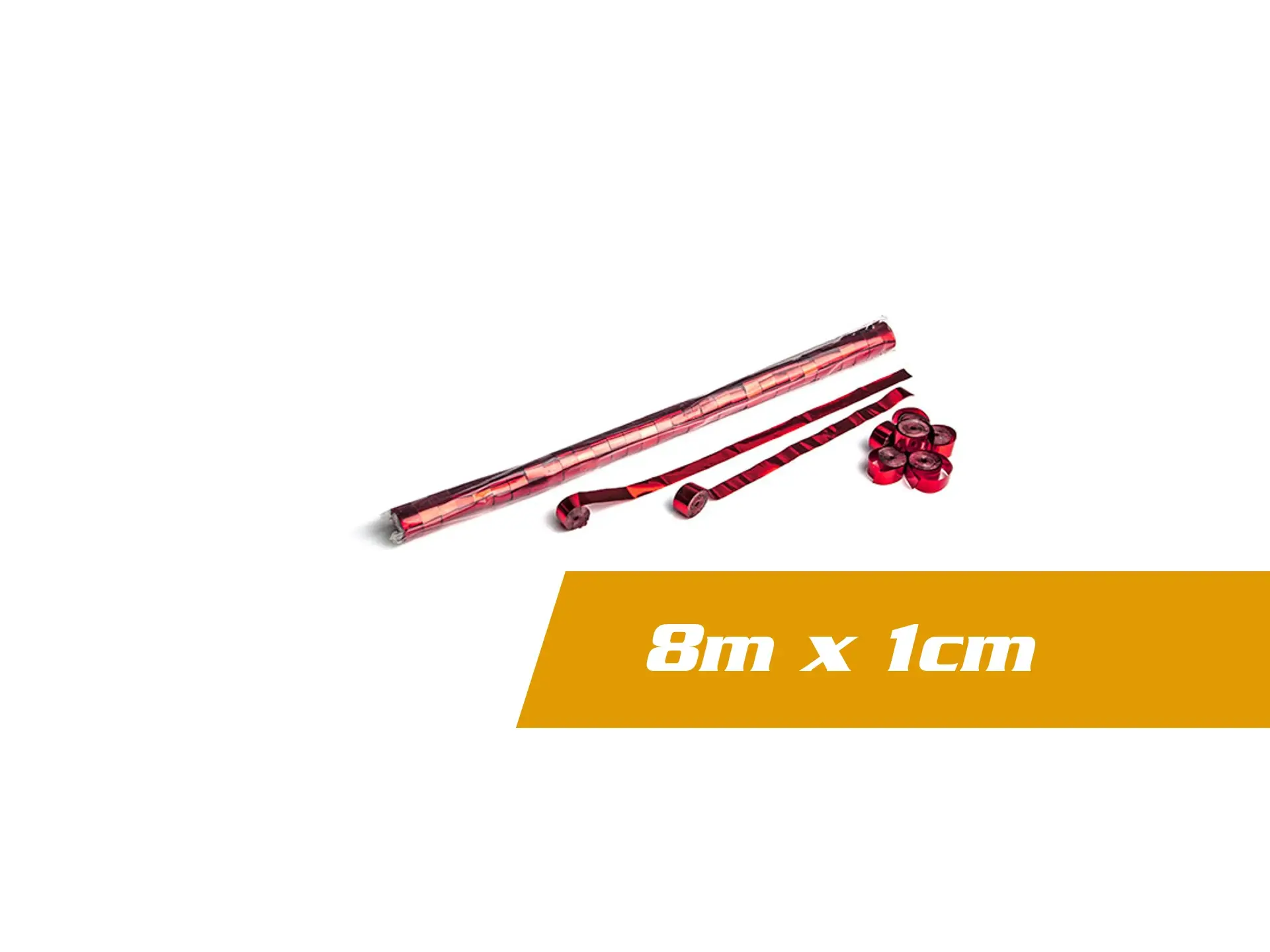 Metallic Streamers 8m x 1cm - Red