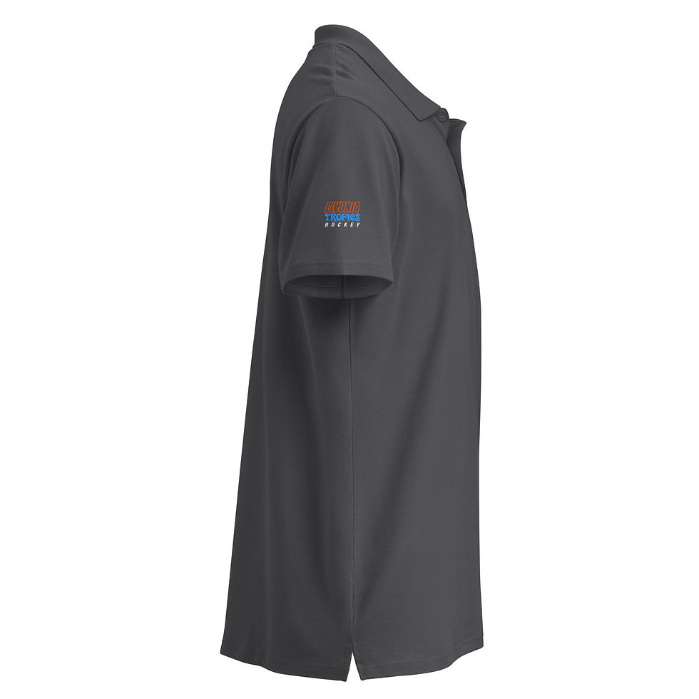 Thumbnail: Tropics grey or black Premium pique polo shirt