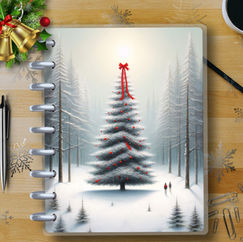 Whimsical Forest Xmas #9 - Happy Planner Custom Laminated Cover - Classic Size - Reversible