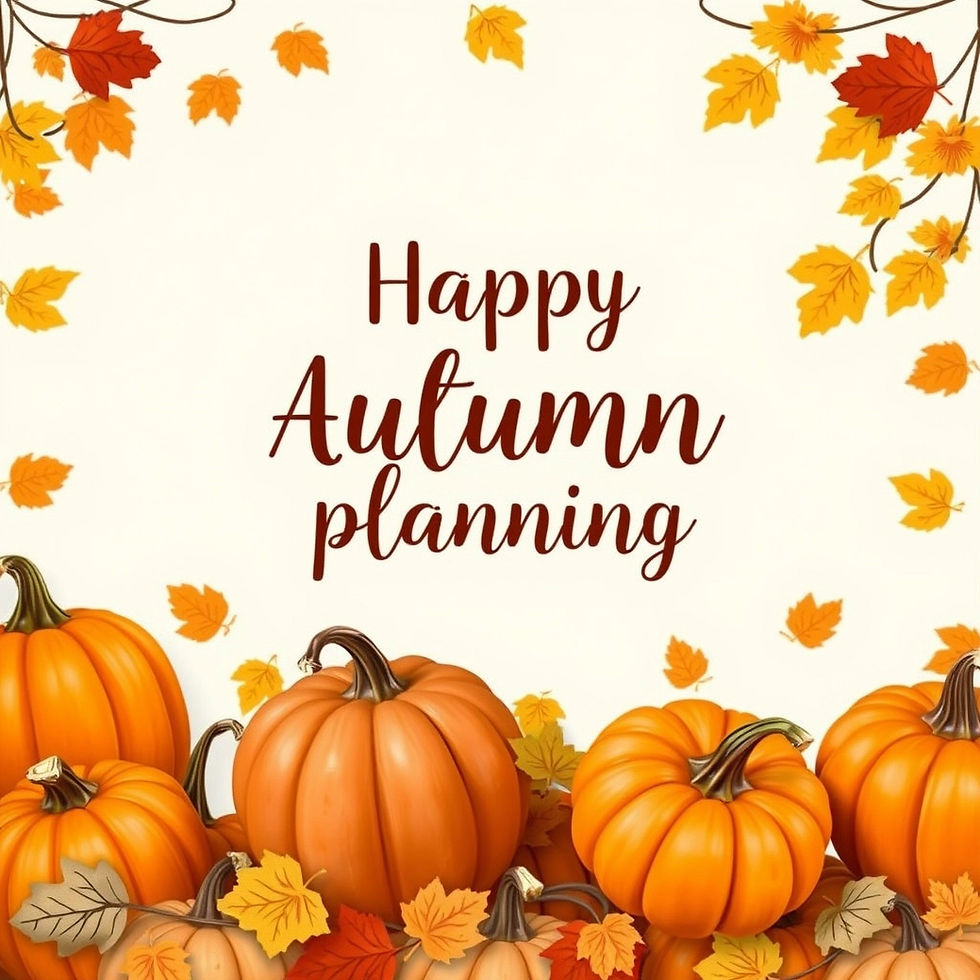 Happy Autumn planning with pumpkins and fall leaves, autumn planning and HappyCOVERGIRLCo Covers