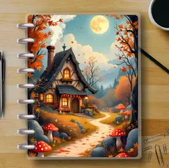 Whimsical Autumn Cottage #4 - Happy Planner Custom Laminated Cover